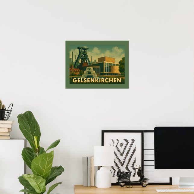 Gelsenkirchen Germany City Art Poster (Home Office)