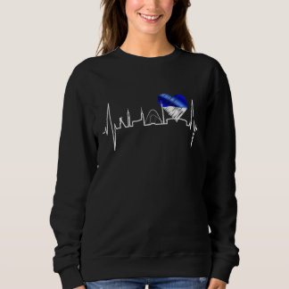 Gelsenkirchen Skyline Heartbeat Fan Heart Love Ruh Sweatshirt