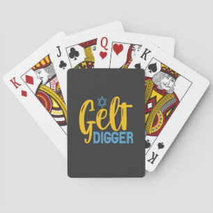 Gelt Digger Funny Hanukkah Gelt Coin Jewish Gift Playing Cards