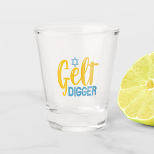 Gelt Digger Funny Hanukkah Gelt Coin Jewish Gift  Shot Glass