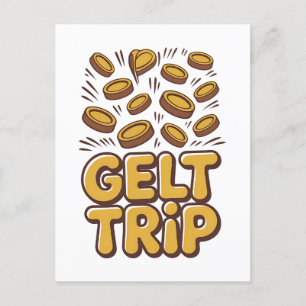Gelt Trip Funny Hanukkah Jewish Jew Hebrew Culture Invitation Postcard