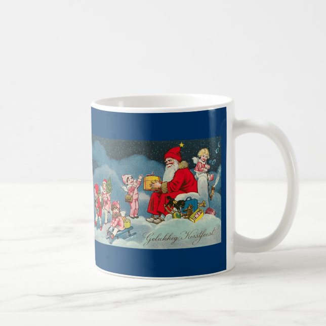 "Gelukkig Kerstfeest" Vintage Dutch Christmas Mug (Right)