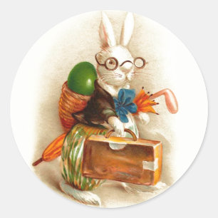 Gelukkig Paaschfeest Dutch Vintage Easter Classic Round Sticker