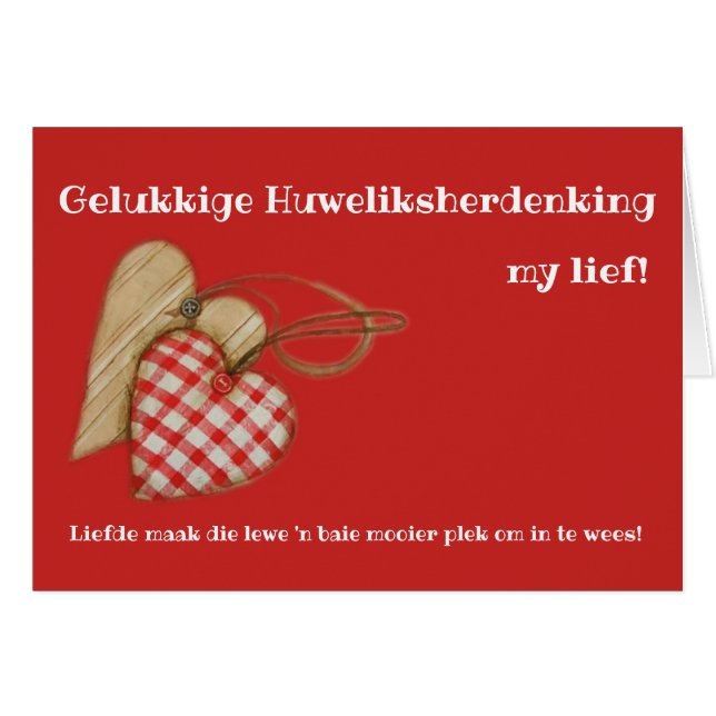 Gelukkige Huweliksherdenking my lief! (Front Horizontal)