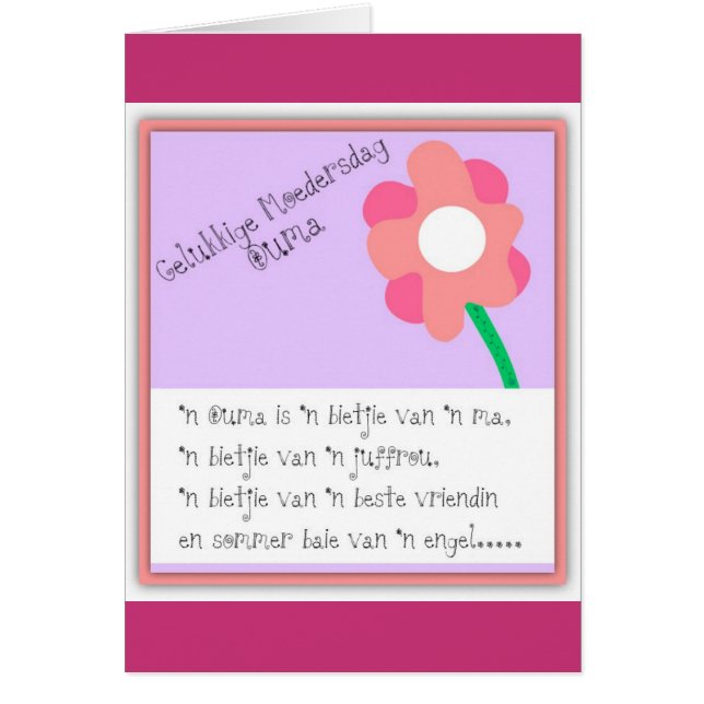 Gelukkige Moedersdag Ouma (Front)