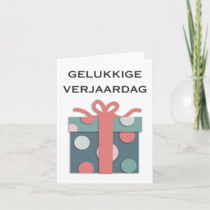 Gelukkige verjaardag, Dutch happy birthday Card