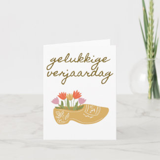 Gelukkige verjaardag, Dutch happy birthday  Card