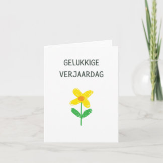 Gelukkige verjaardag, Dutch happy birthday  Card