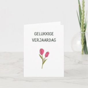 Gelukkige verjaardag, Dutch happy birthday Card