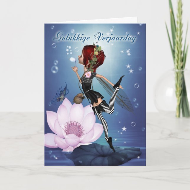 Gelukkige Verjaardag, Flemish - Dutch Birthday Car Card (Front)