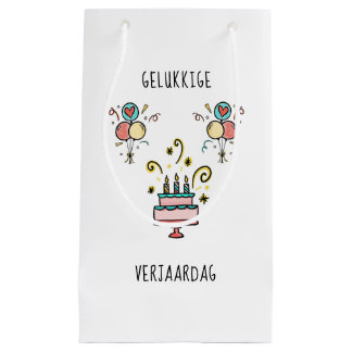 Gelukkige Verjaardag | Happy Birthday Small Gift Bag
