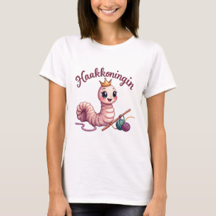 Gelukswormpjes 'Haakkoningin' - Worry Worms T-Shirt