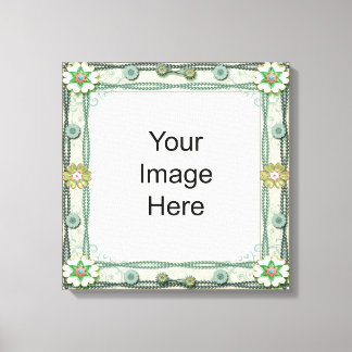 Gem and Bead Template Wrapped Canvas