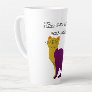 gem cat latte mug