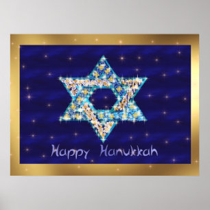 Gem decorated Star of David Poster
