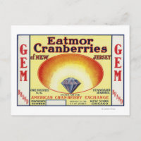 Gem Eatmor Cranberries Brand Label