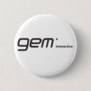 gem Interactive button,gem interactive 6 Cm Round Badge