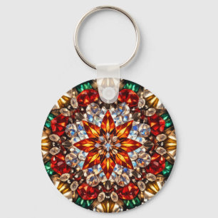 Gem Kaleidoscope Mandala - Sparkling Keychain
