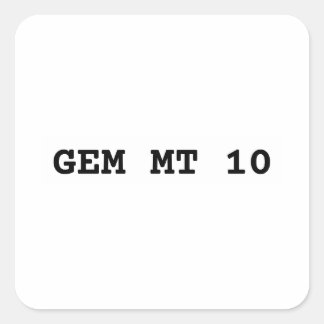 Gem Mint 10 white Square Sticker