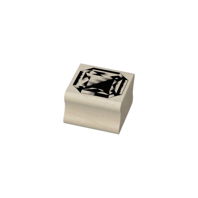 Gem - Octagonal Faceted Gemstone Jewel Rubber Stamp (Stamp)