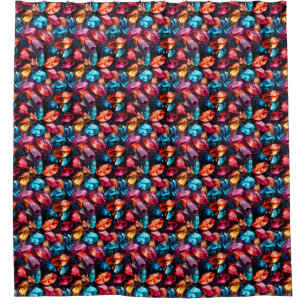 Gem Pattern Shower Curtain
