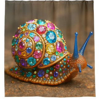 Gem Snail Shower Curtain