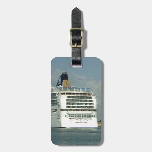 Gem Stern Personalised Luggage Tag (Front Vertical)