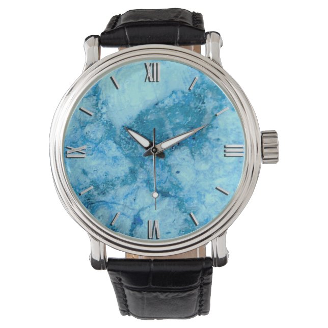 Gem Stone Pattern, Blue Granite Watch (Front)