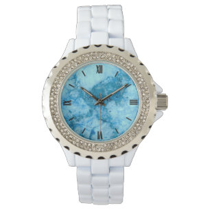 Gem Stone Pattern, Blue Granite Women's Watch