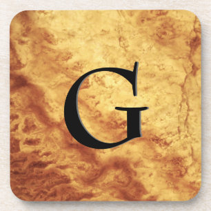 Gem Stone Pattern, Gold Tiger Eye & Black Onyx Coaster