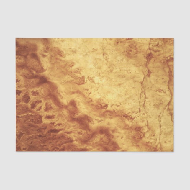 Gem Stone Pattern, Gold Tiger Eye Tissue Paper (Front)