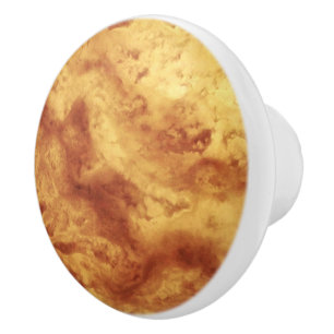 Gem Stone Pattern, Golden Tiger Eye Ceramic Knob