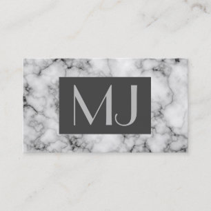 Gem Stone Pattern, Grey / Grey Marble Business Card