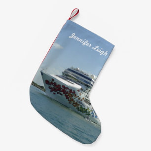 Gem Studded Bow Custom Small Christmas Stocking