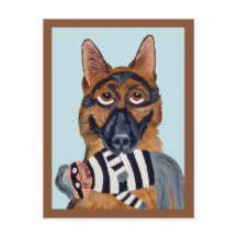 Geman Shepherd with Burglar Toy