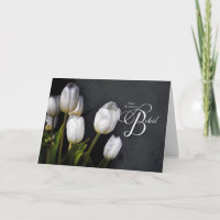 GEMAN Sympathy Glowing White Tulips on Charcoal