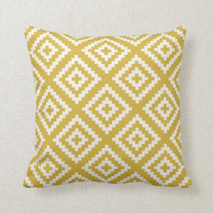 Gemetric Pattern in Mustard Yellow Cushion