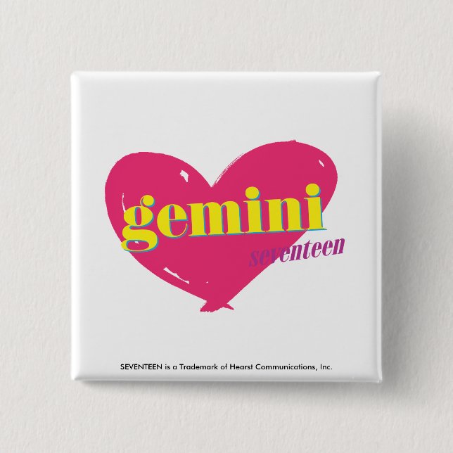 Gemini 15 Cm Square Badge (Front)