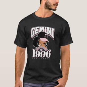 Gemini 1996 Melanated Skin Zodiac Traits Queen Div T-Shirt