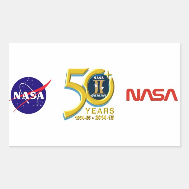 Gemini 50th Anniversary Logo Rectangular Sticker (Front)
