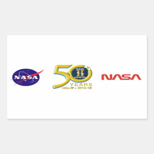 Gemini 50th Anniversary Logo Rectangular Sticker
