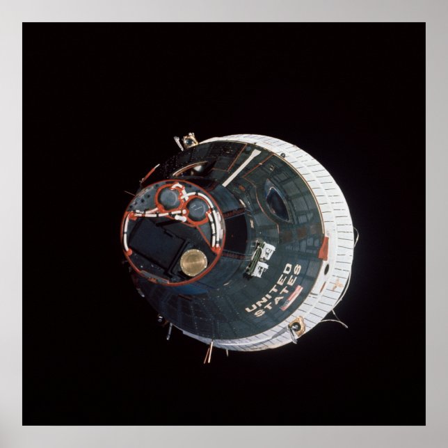 Gemini 7 spacecraft as viewed from Gemini 6A Poster (Front)