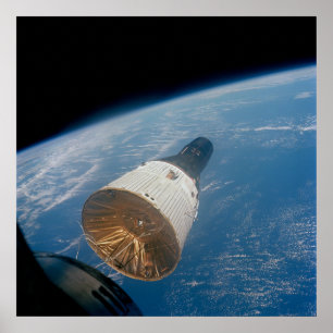 Gemini 7 spacecraft as viewed from Gemini 6A Poster