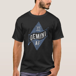 Gemini Af Astrology Gemini Zodiac Birthday T-Shirt