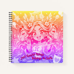 Gemini Anime Studio Aesthetic Square Stationery Notebook