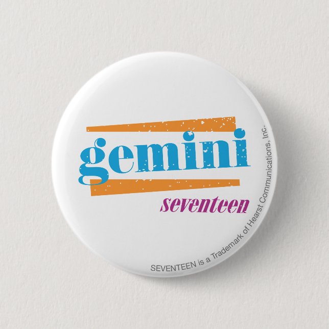 Gemini Aqua 6 Cm Round Badge (Front)