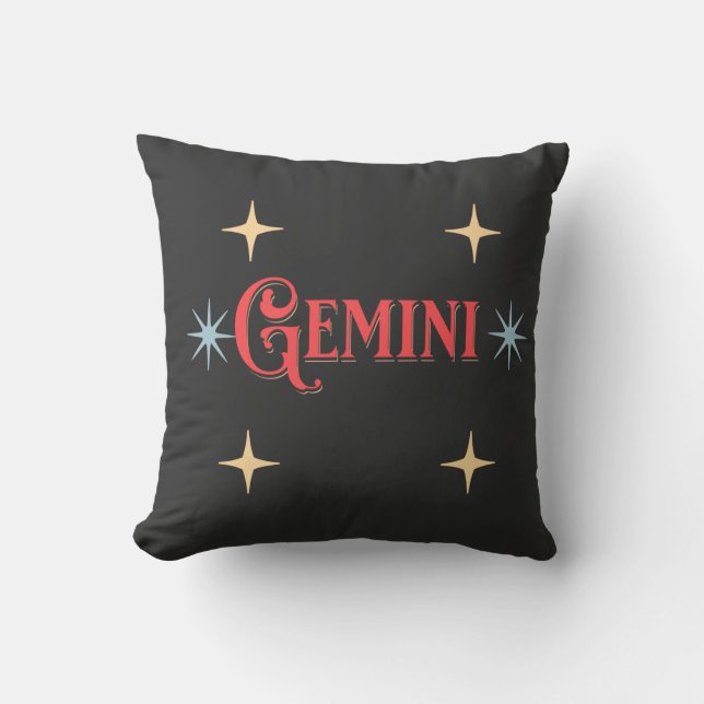 Gemini Astrological Sign Cushion (Front)