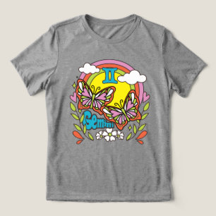 Gemini astrology birth sign zodiac butterfly twins Tri-Blend shirt