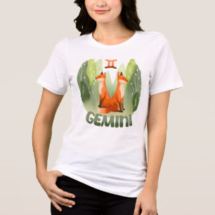 Gemini astrology birth sign zodiac fox twins Tri-Blend shirt
