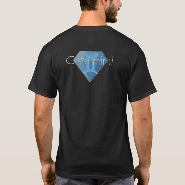 Gemini Astrology Sign T-Shirt  (Back)